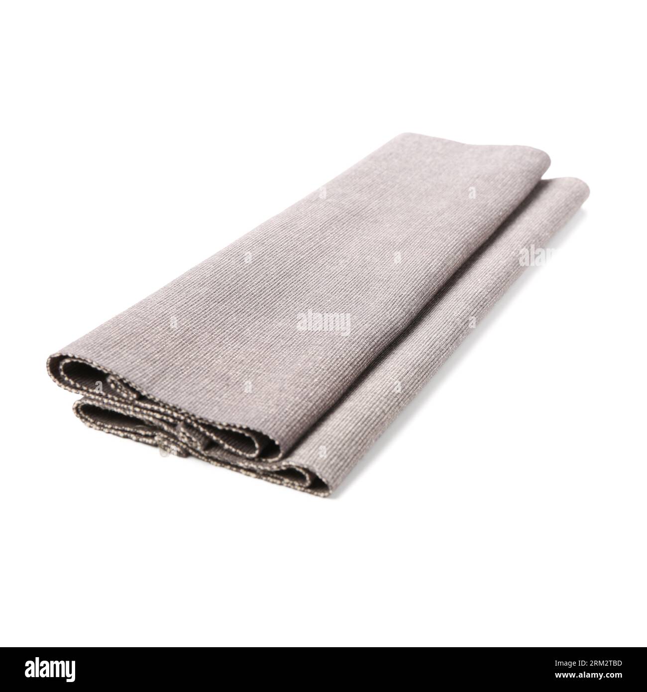 Folded fabric table mats on white background Stock Photo Alamy