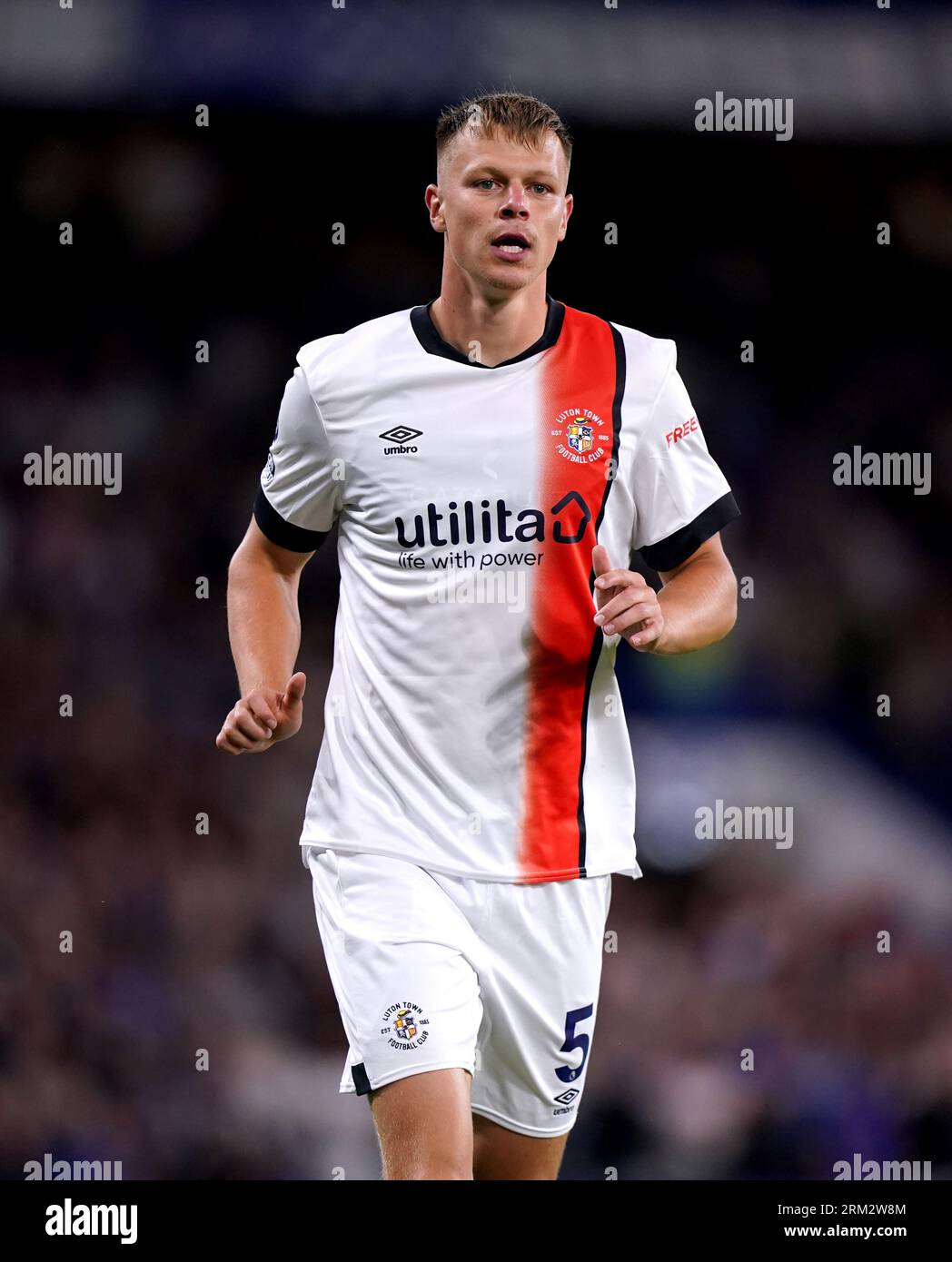 Luton Town's Mads Juel Andersen during the Premier League match at