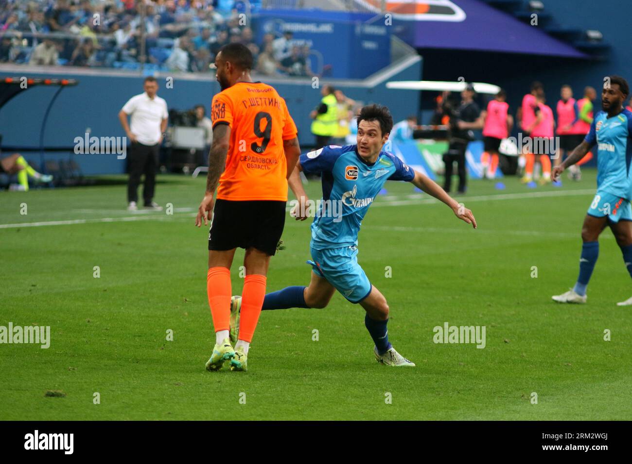 Saint Petersburg, Russia, 26 august 2023: Football. Russian Premier