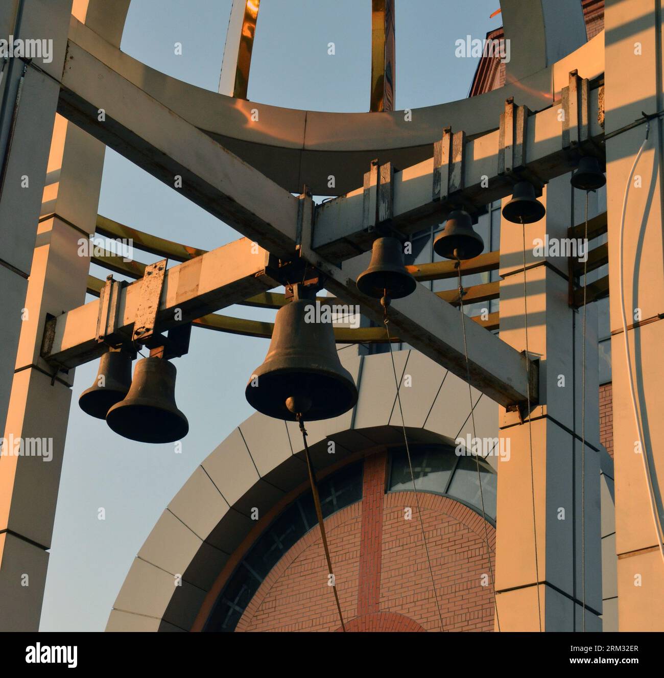 Jingle bells ringing near the orthodox church Stock Photo Alamy