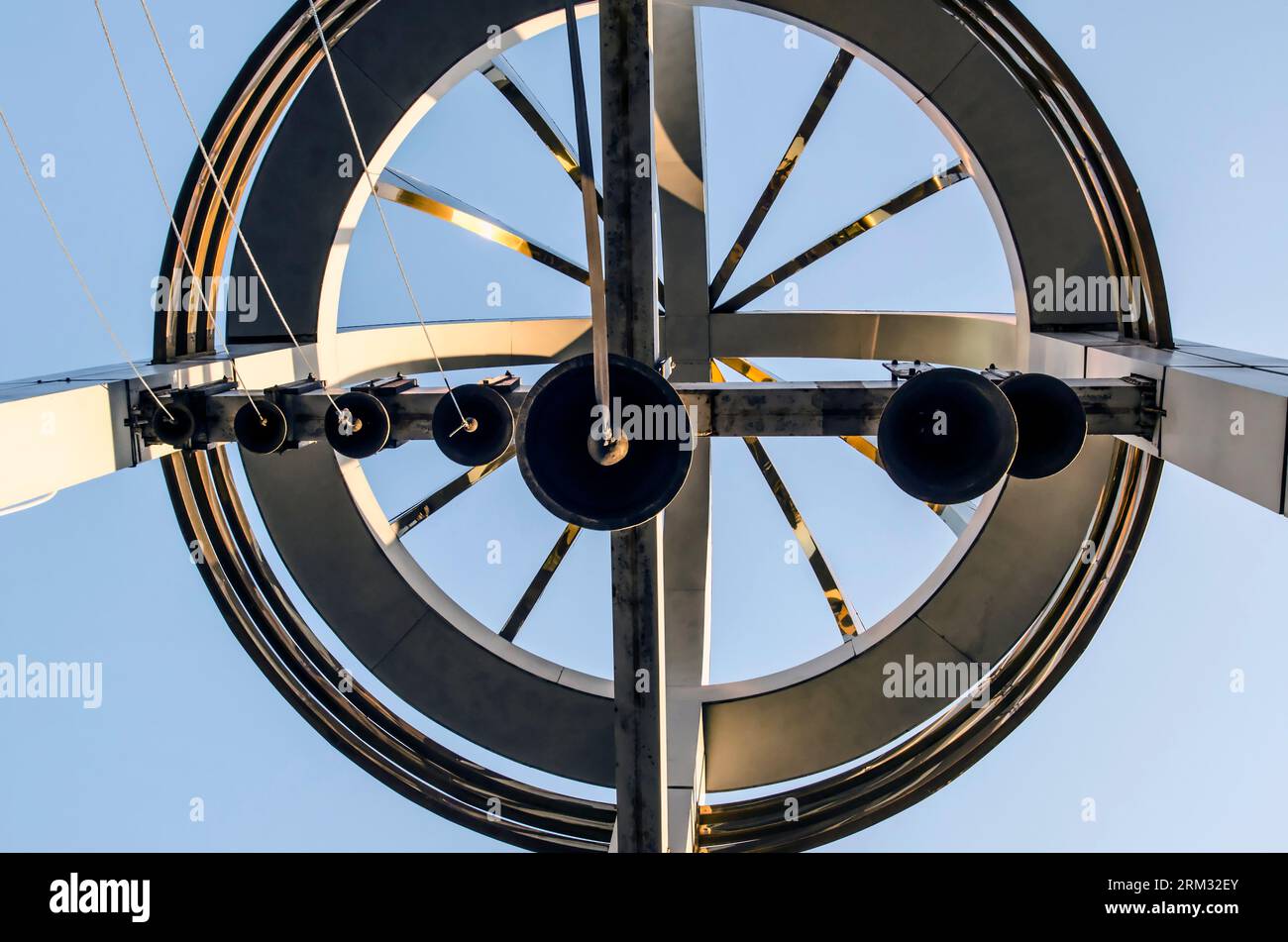 Jingle bells ringing closeup view Stock Photo Alamy