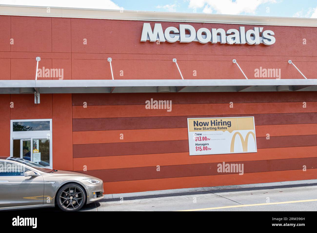 Viera Florida,McDonald's fast food,drive up thru pickup window,car