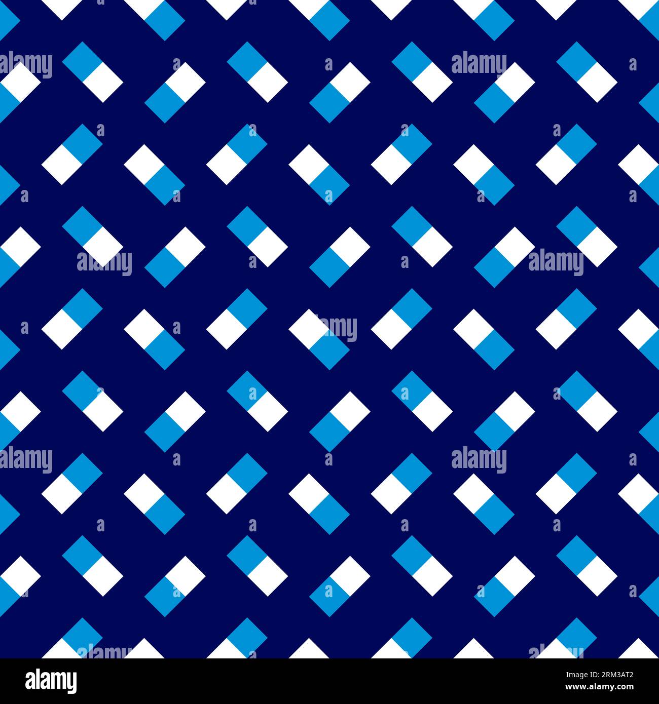 Seamless pattern with geometric motifs in three colors Stock Photo