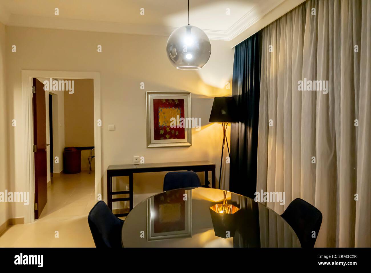Living room in  Marriott Executive Apartments Bahrain Stock Photo