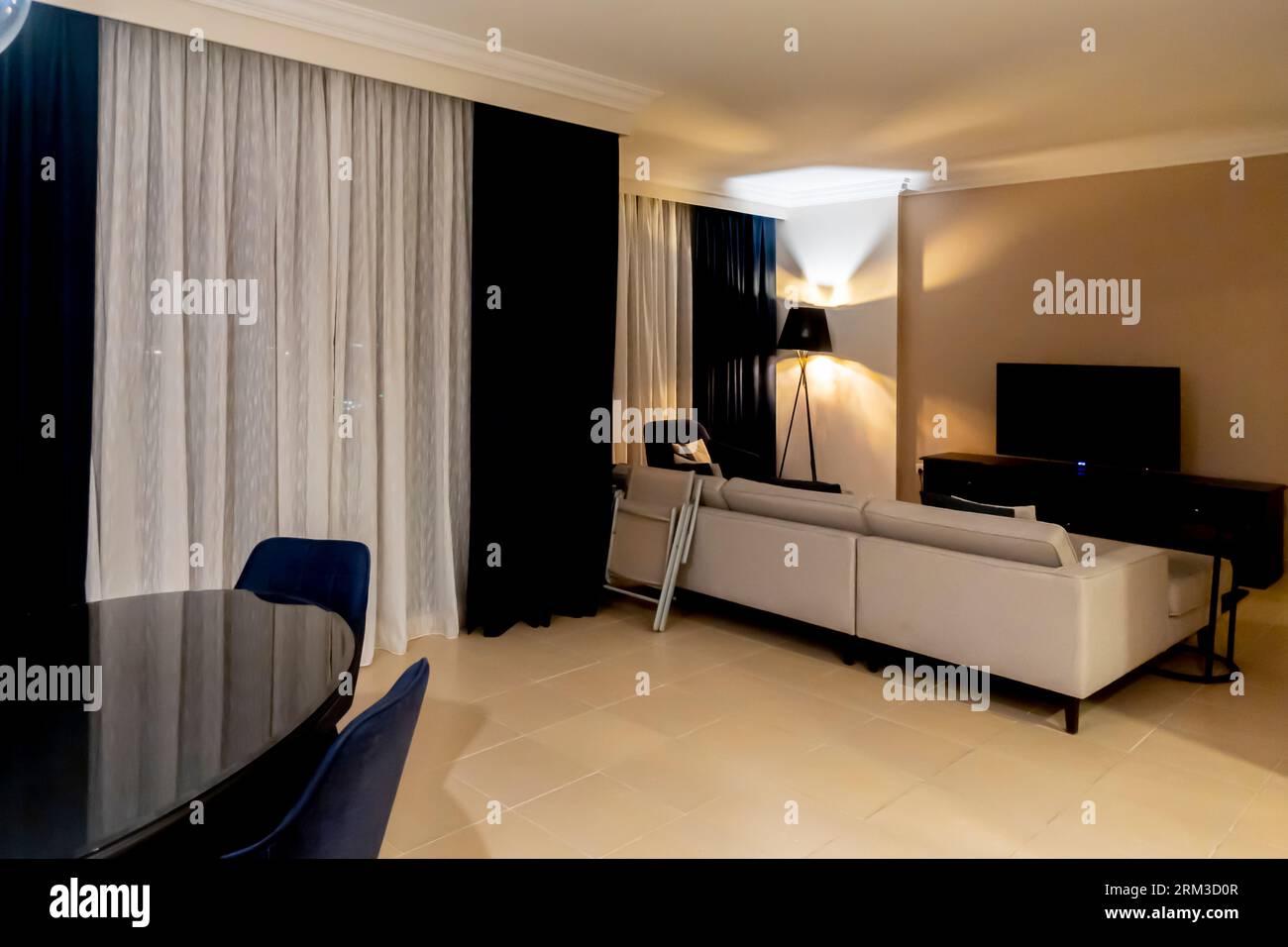 Living room in  Marriott Executive Apartments Bahrain Stock Photo