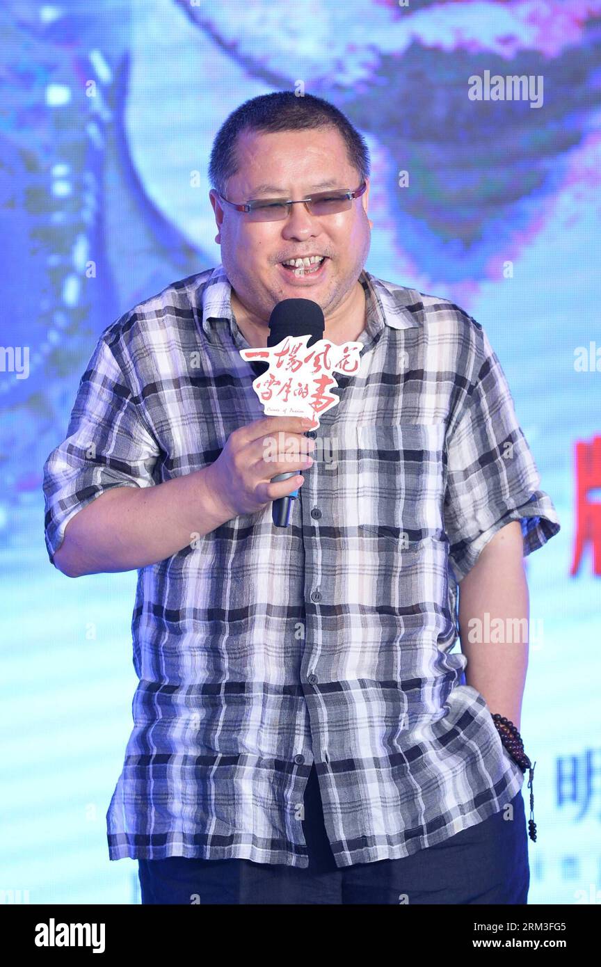 Bildnummer: 60171427  Datum: 22.07.2013  Copyright: imago/Xinhua BEIJING, July, 2013 - Director Gao Qunshu attends the trailer release conference of the movie Crimes of Passion in Beijing, capital of China, July 22, 2013. The movie Crimes of Passion directed by Gao Qunshu will hit the screen on Aug. 9. (Xinhua/Zhao Dingzhe) (cjq) CHINA-BEIJING-MOVIE TRAILER RELEASE (CN) PUBLICATIONxNOTxINxCHN People Entertainment xns x0x 2013 hoch     60171427 Date 22 07 2013 Copyright Imago XINHUA Beijing July 2013 Director Gao Qunshu Attends The Trailer Release Conference of The Movie CRIMES of Passion in Be Stock Photo