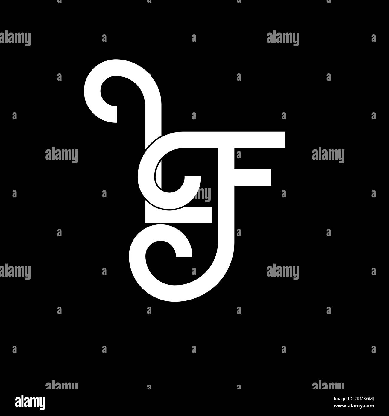 LF Letter Logo Design. Initial letters LF logo icon. Abstract letter LF minimal logo design template. L F letter design vector with black colors. lf l Stock Vector