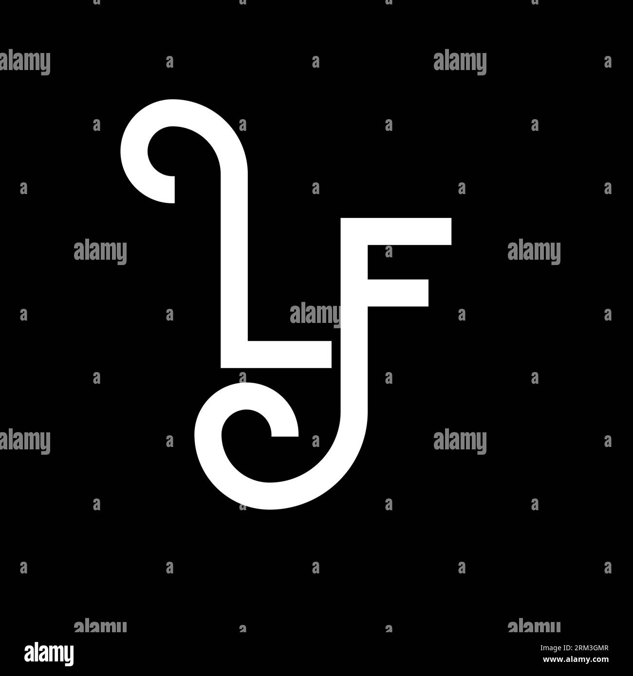 LF Letter Logo Design. Initial letters LF logo icon. Abstract letter LF minimal logo design template. L F letter design vector with black colors. lf l Stock Vector