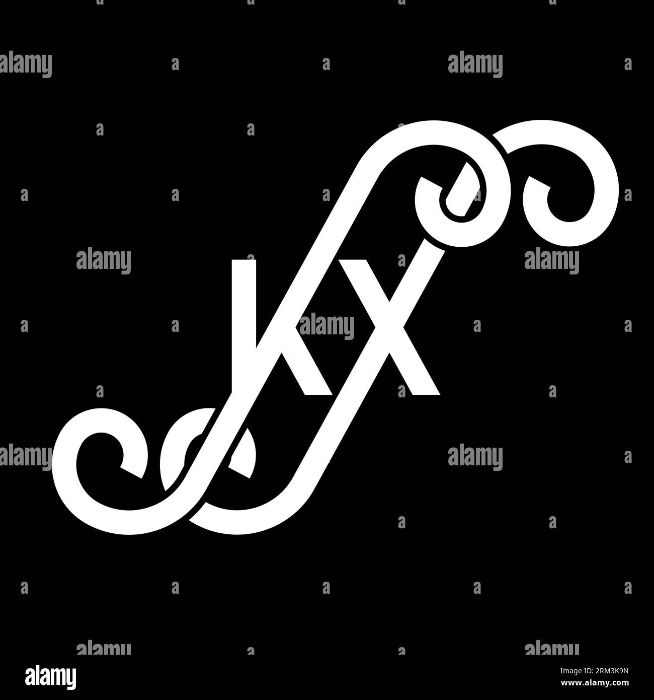 Kx Letter Logo Design On Black Background Kx Creative Initials Letter Logo Concept Kx Letter