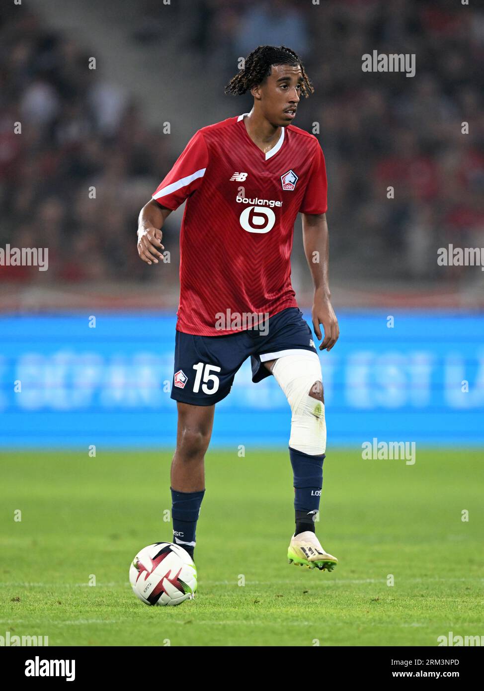LILLE Leny Yoro of Lille OSC during the Conference League playoff match between Lille OSC and