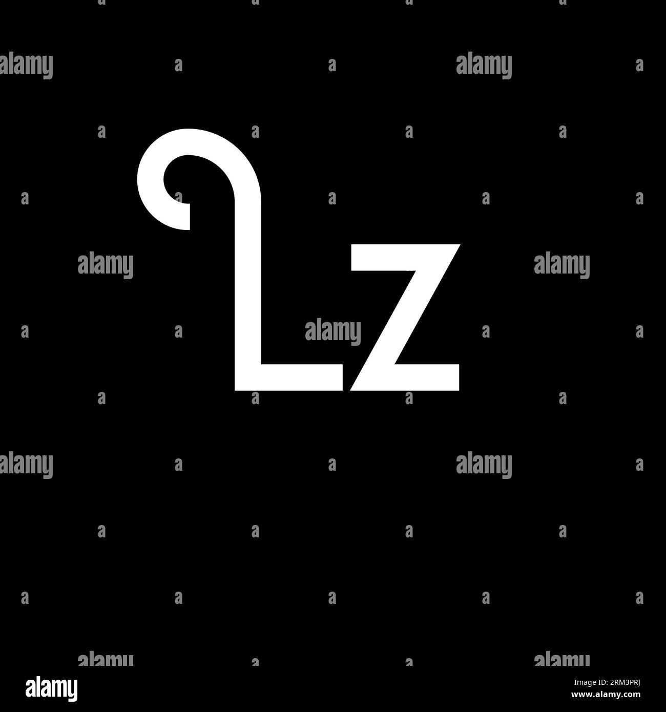 LZ Letter Logo Design. Initial letters LZ logo icon. Abstract letter LZ ...