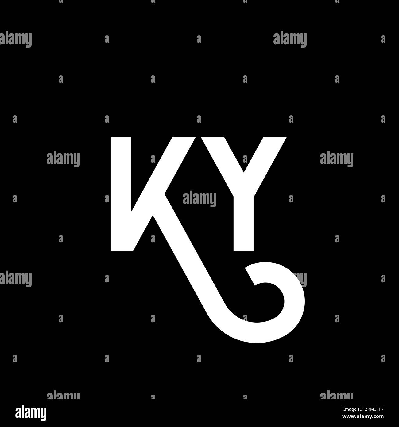 Ky Letter Logo Design On Black Background Ky Creative Initials Letter Logo Concept Ky Letter