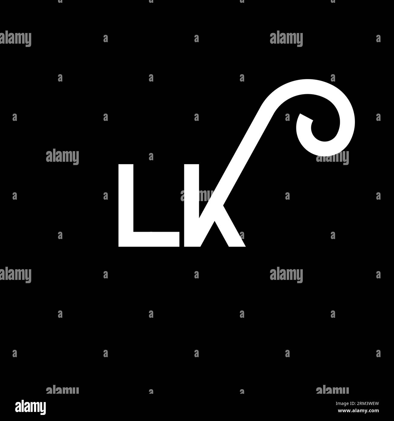 LK Letter Logo Design Initial letters LK logo icon Abstract letter LK