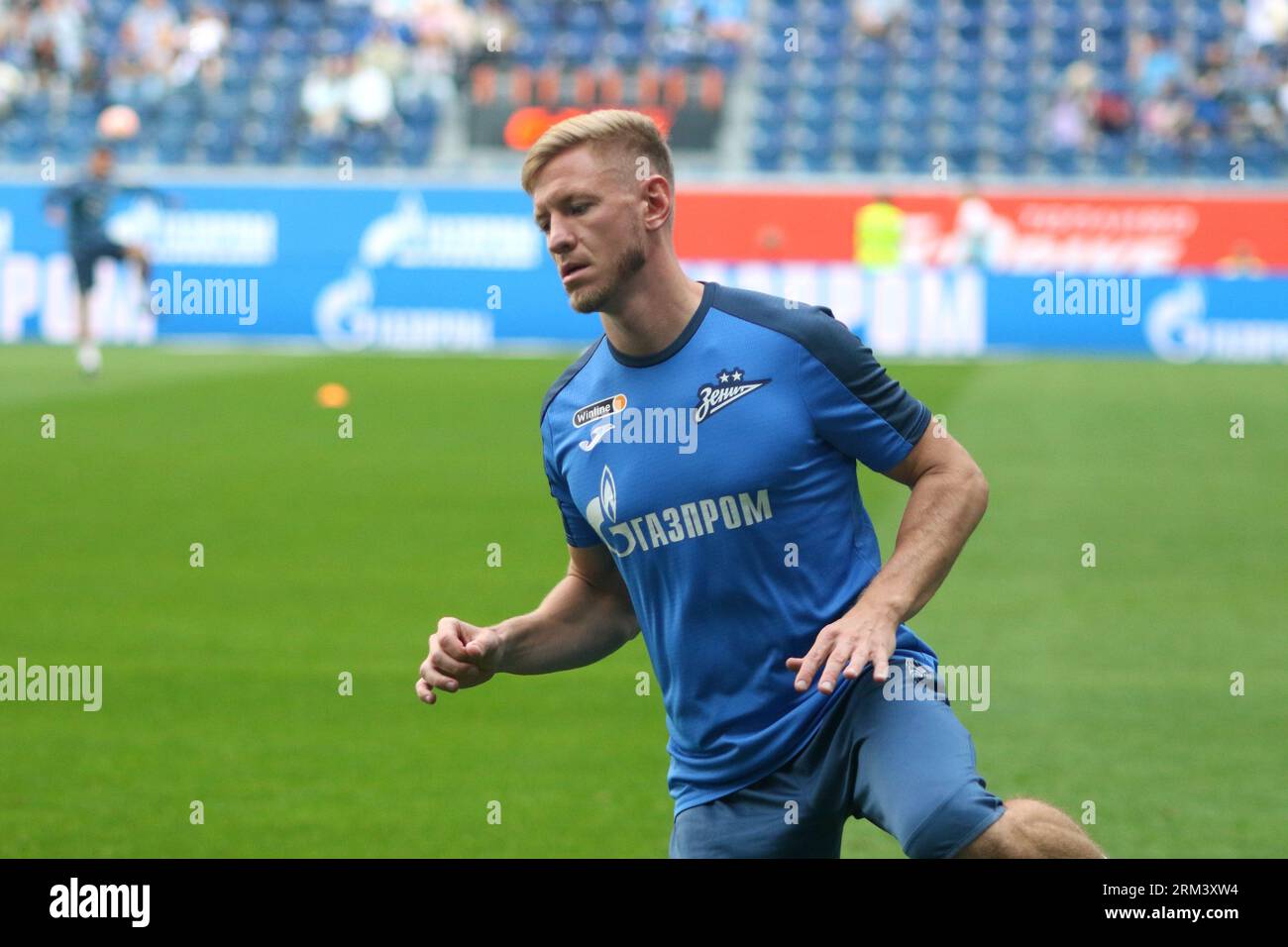 Saint Petersburg, Russia. 26th Aug, 2023. Dmitri Chistyakov (2) of Zenit seen in action during the Russian Premier League football match between Zenit Saint Petersburg and Ural Yekaterinburg at Gazprom Arena. Final score; Zenit 4:0 Ural. Credit: SOPA Images Limited/Alamy Live News Stock Photo