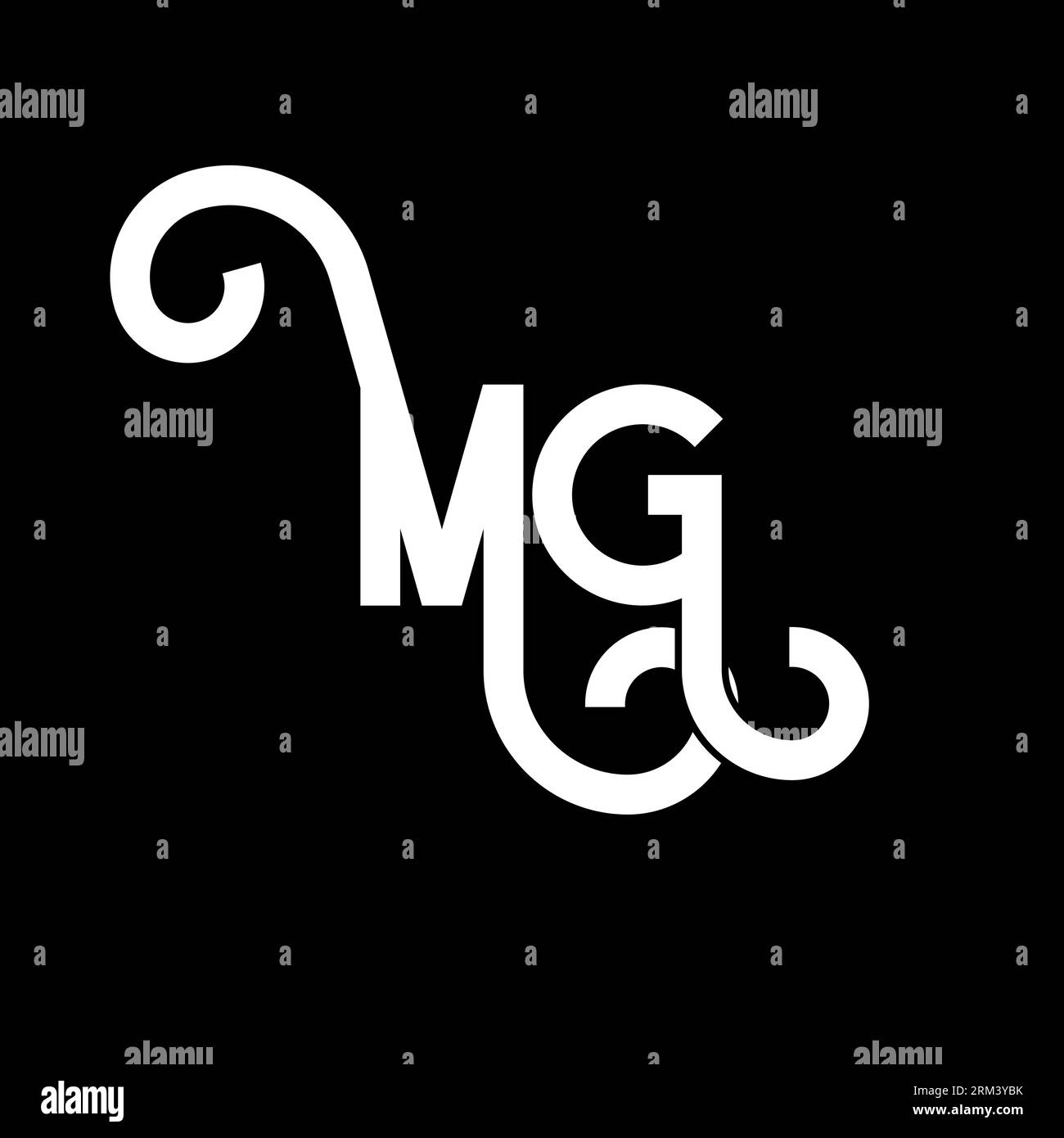 Mg logo set Black and White Stock Photos & Images - Alamy