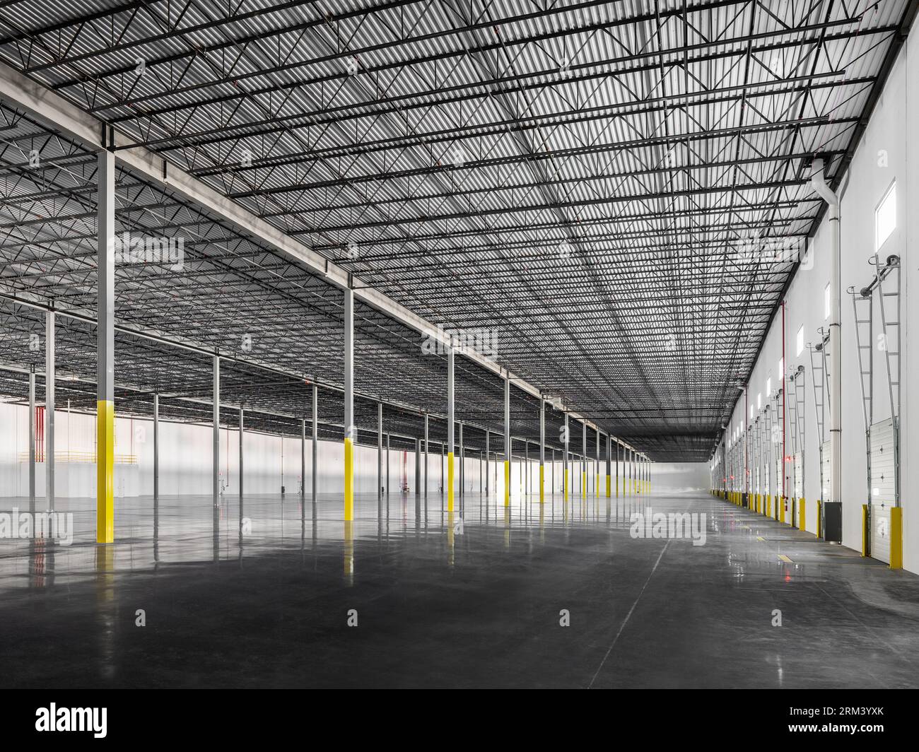 Newly constructed warehouse building Stock Photo