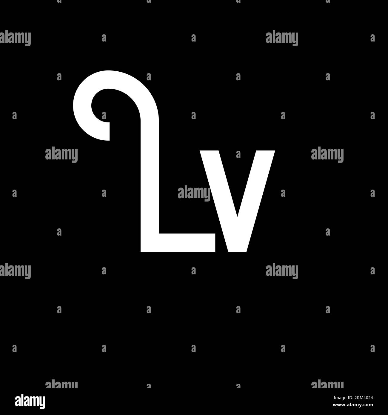 LV logo. L V design. White LV letter. LV letter logo design