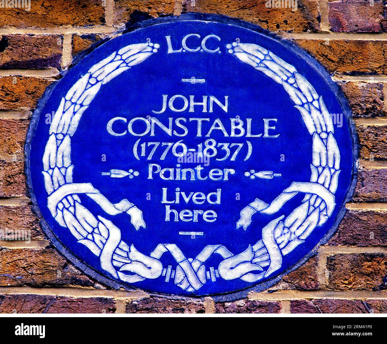 John Constable, Painter, Artist, Blue Plaque, Well Walk, Hampstead, London, England Stock Photo