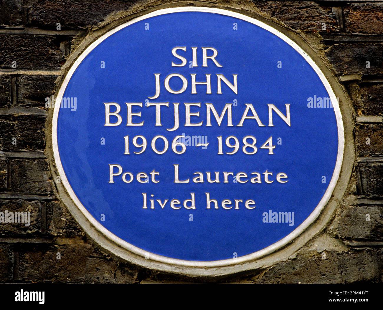 John Betjeman, Sir, Poet, Cloth Court, Clerkenwell, Blue Plaque, London, England Stock Photo