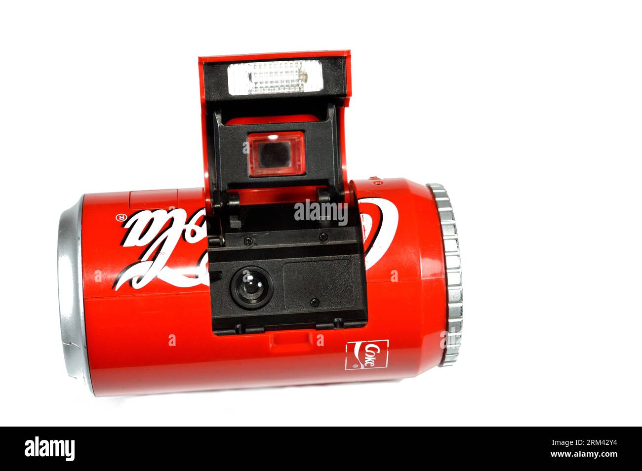 Giza, Egypt, August 19 2023 CocaCola reusable film camera, build in