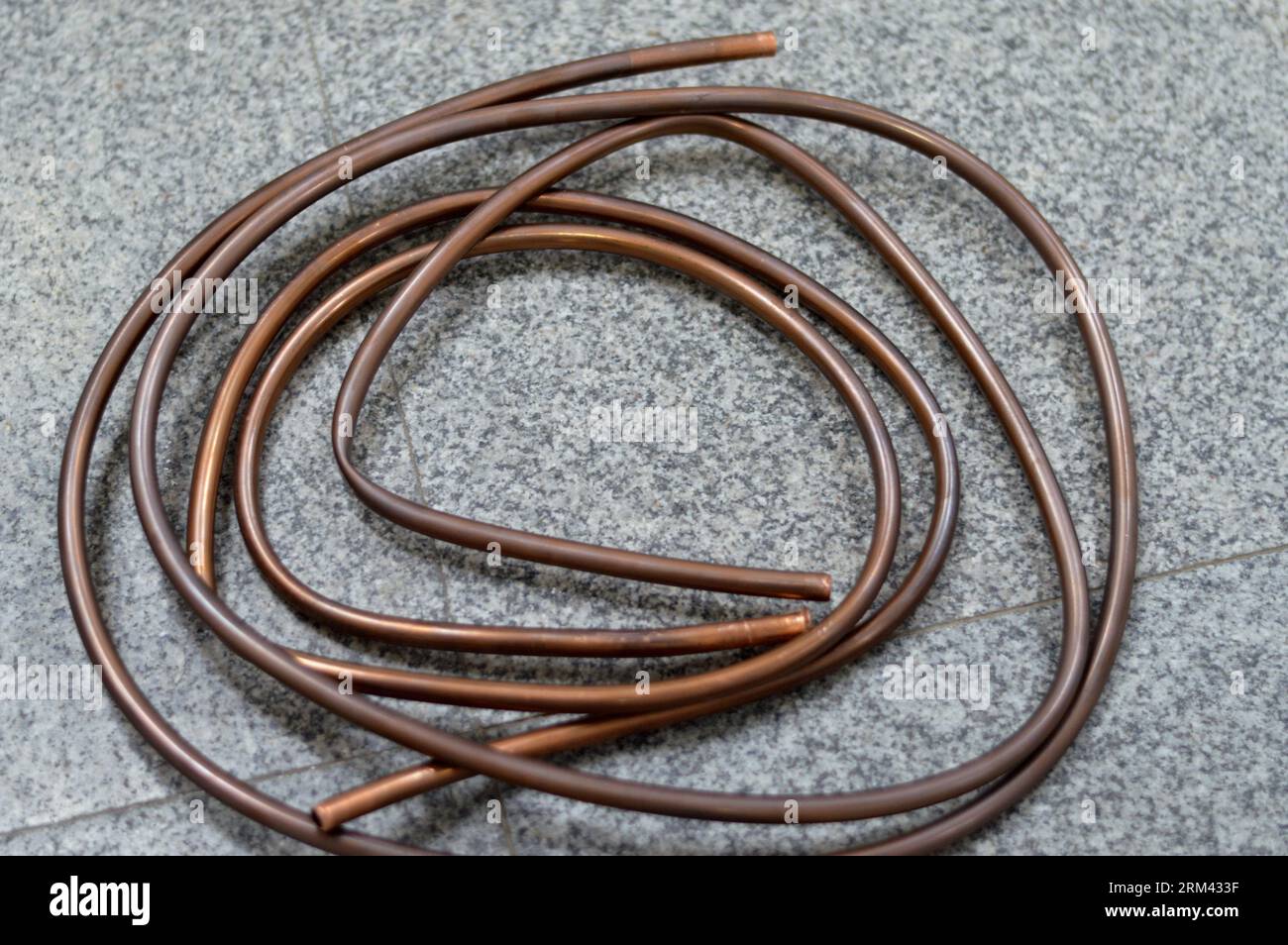 Air conditioning copper pipes tubes without the black rubber cover