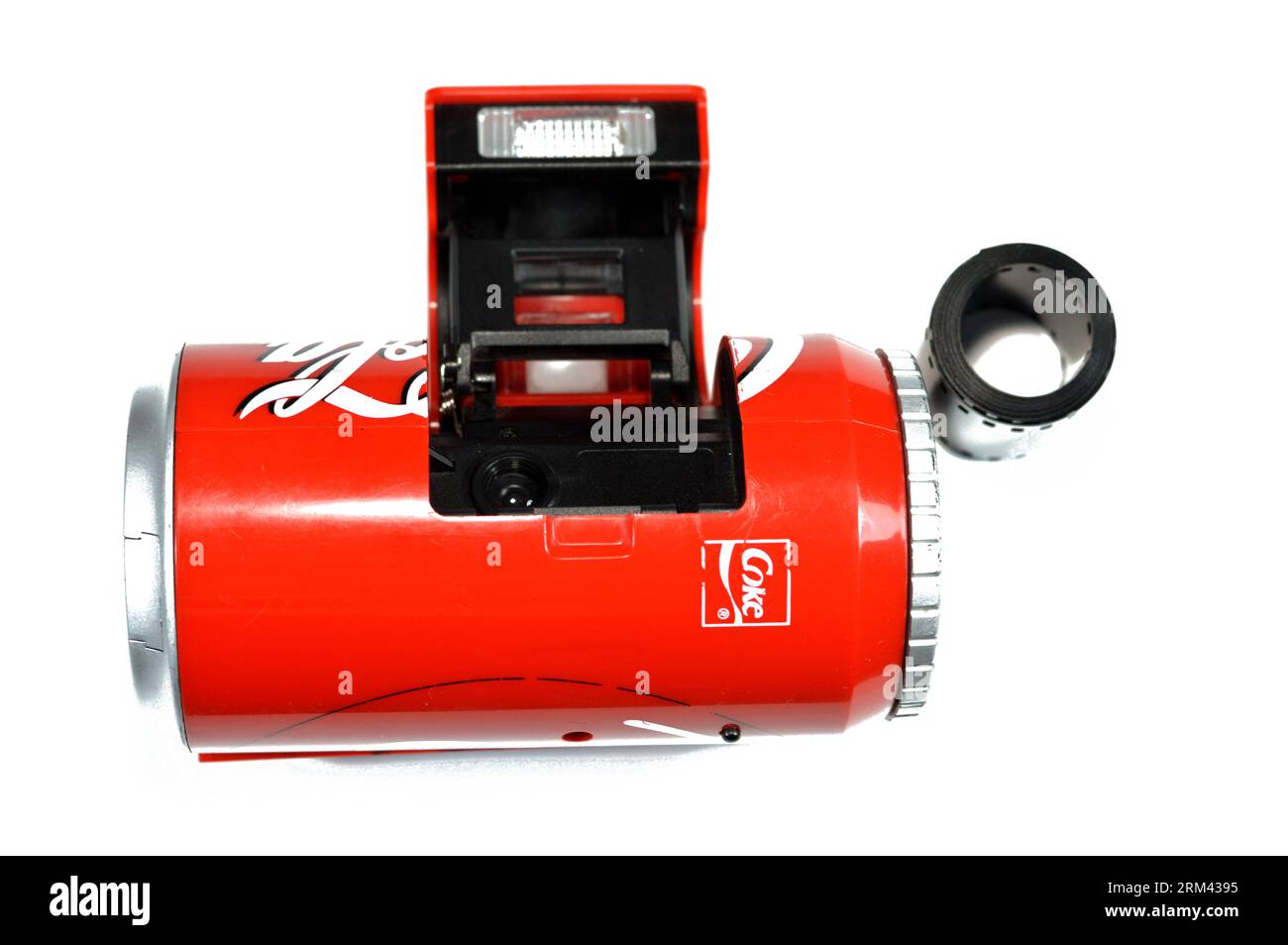 Giza, Egypt, August 19 2023 CocaCola reusable film camera, build in