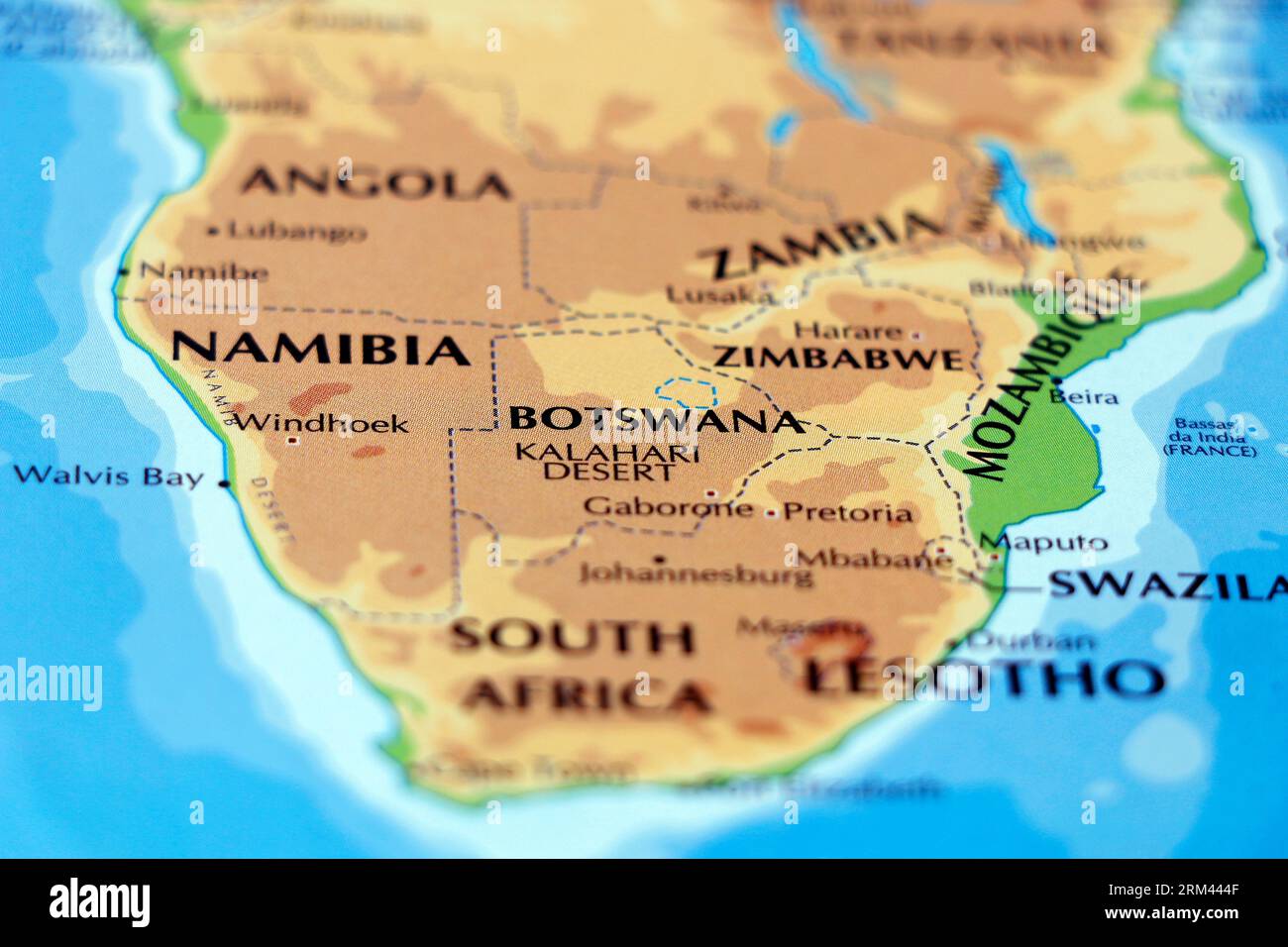 World Map Central And South Africa Zimbabwe Botswana Namibia World Map Central And South Africa Zimbabwe Botswana Namibia Mozambique Countries In Close Up 2RM444F 