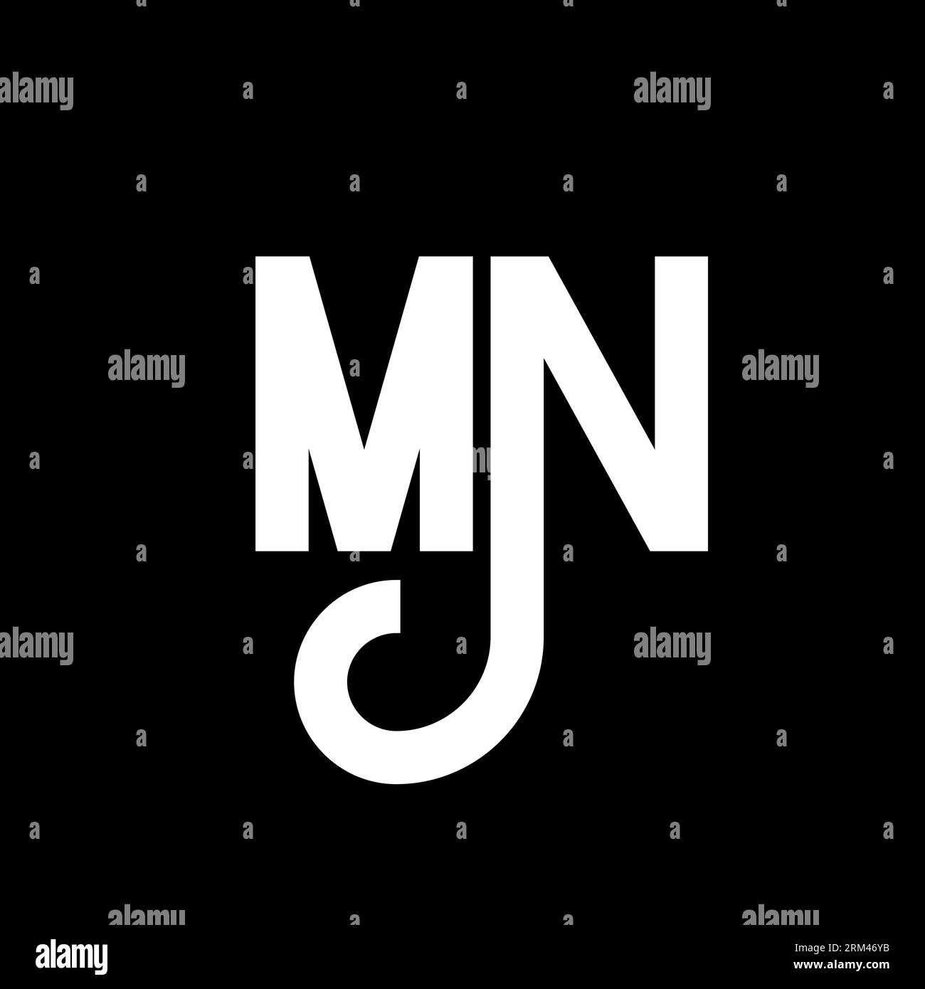 MN Letter Logo Design. Initial letters MN logo icon. Abstract letter MN ...