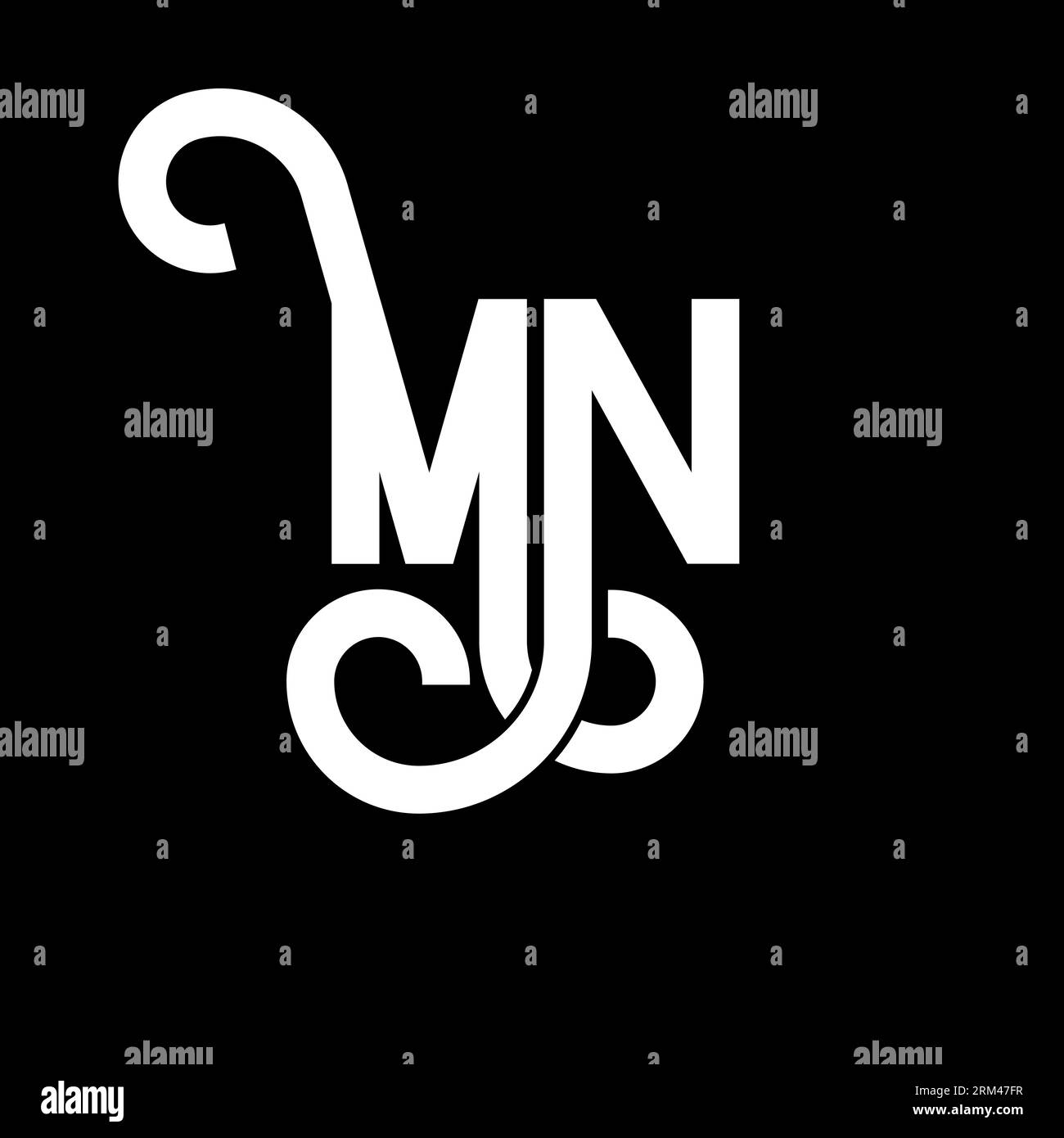 Mn letter logo hi-res stock photography and images - Alamy