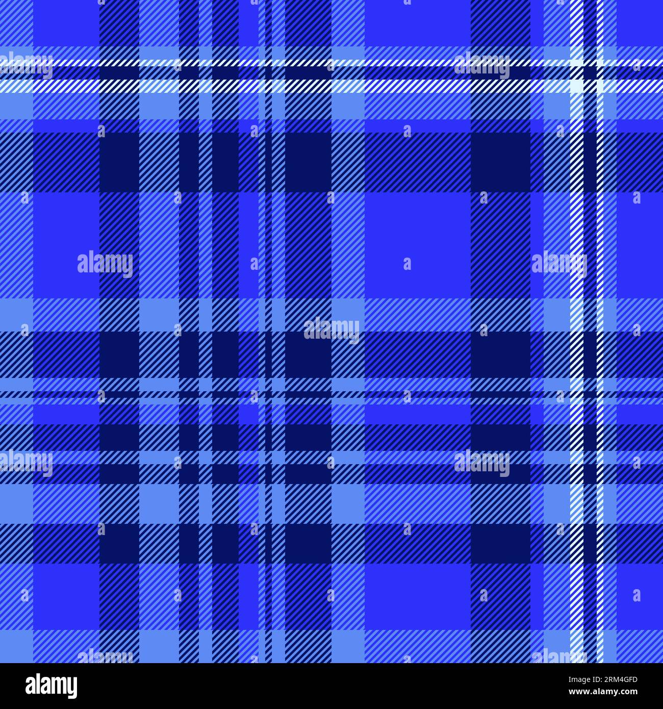 Texture background tartan of fabric pattern textile with a plaid seamless vector check in blue and light colors. Stock Vector