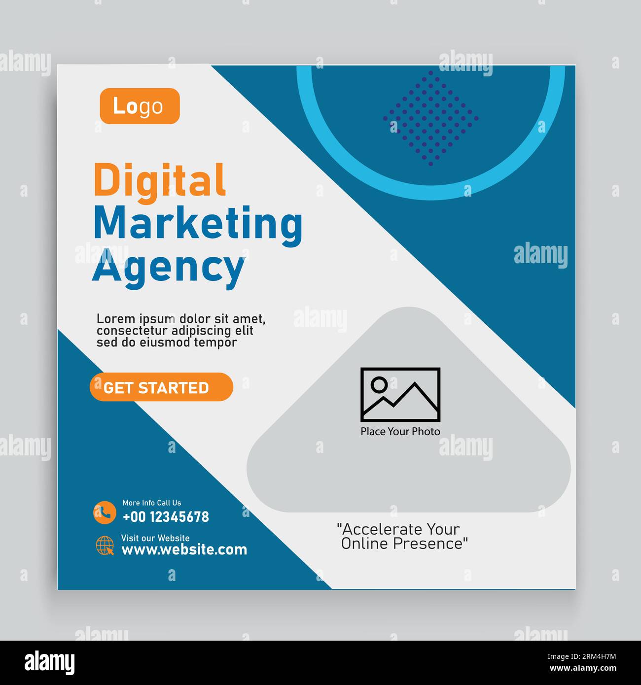 digital marketing agency and expert social media template design Stock Vector