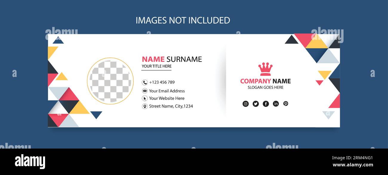 Email footer template design for business promotional Stock Vector