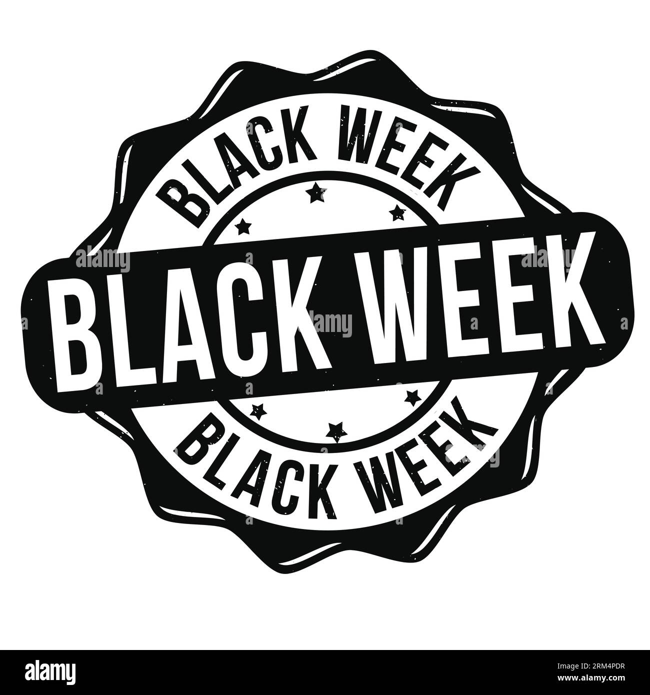 Black week grunge rubber stamp on white background, vector illustration