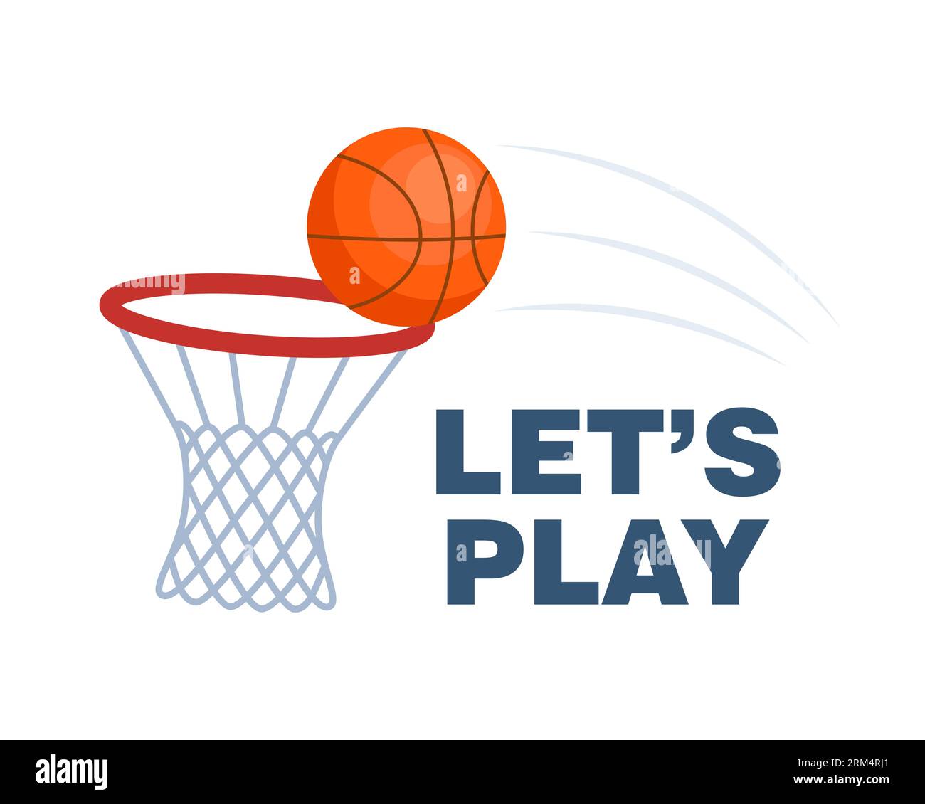 Let's Play Basketball, T-shirt design typography with basketball