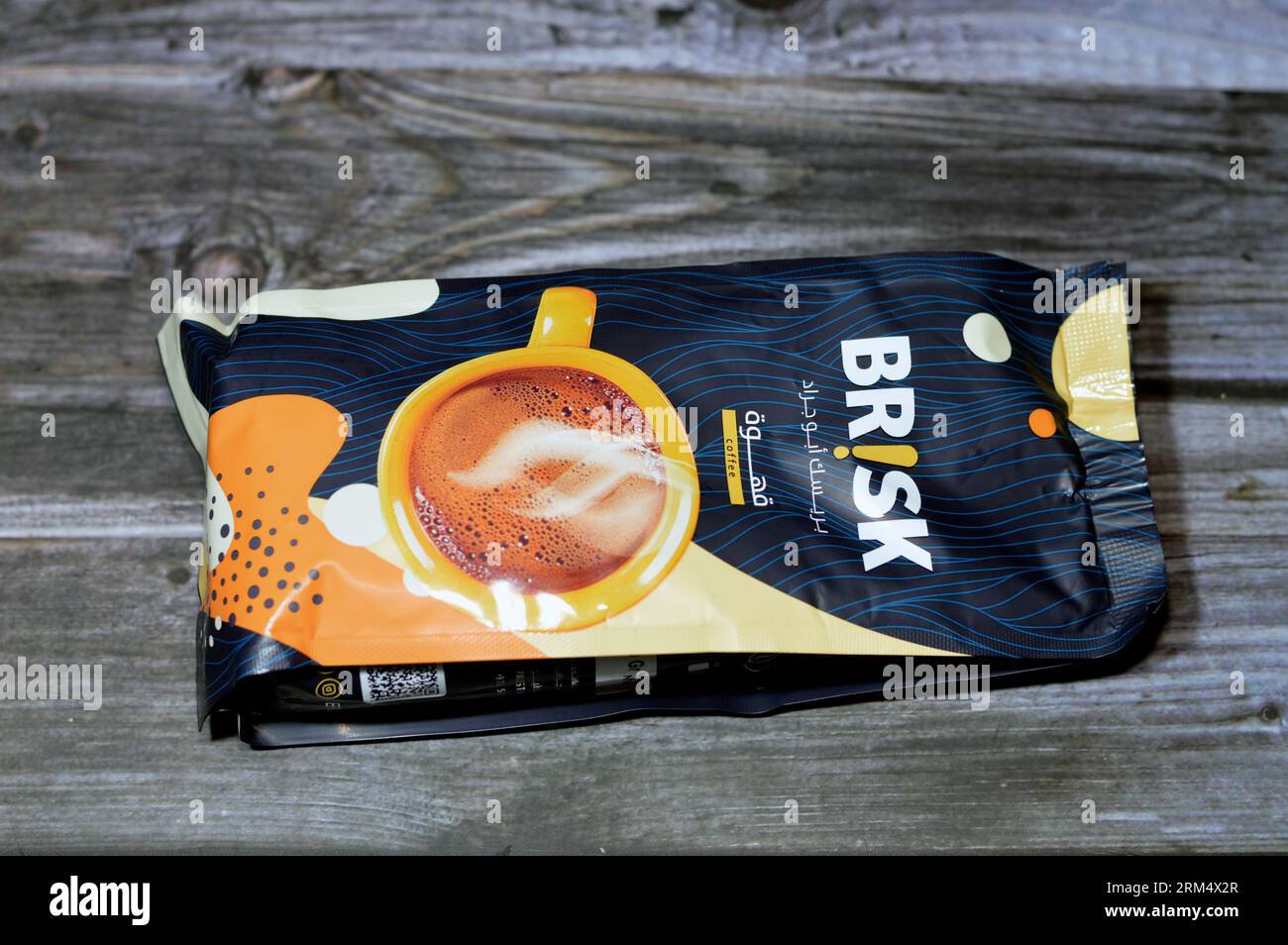 Cairo, Egypt, August 26 2023 Brisk Rafah Abo Garad Palestinian coffee