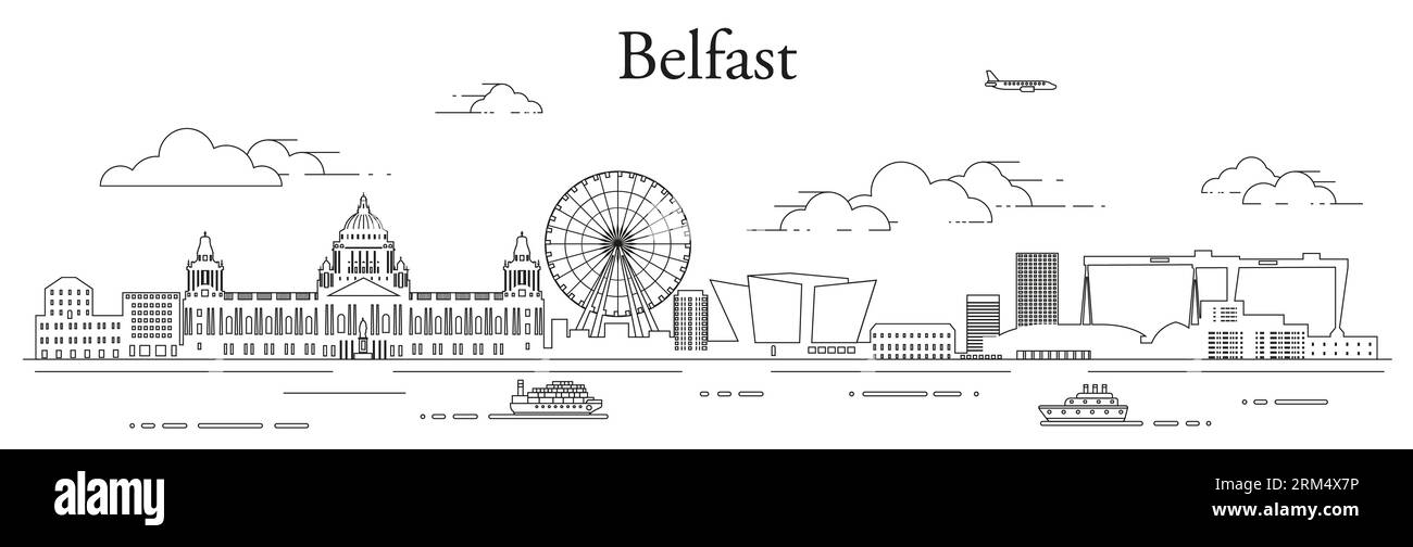 Panoramic belfast Stock Vector Images Alamy