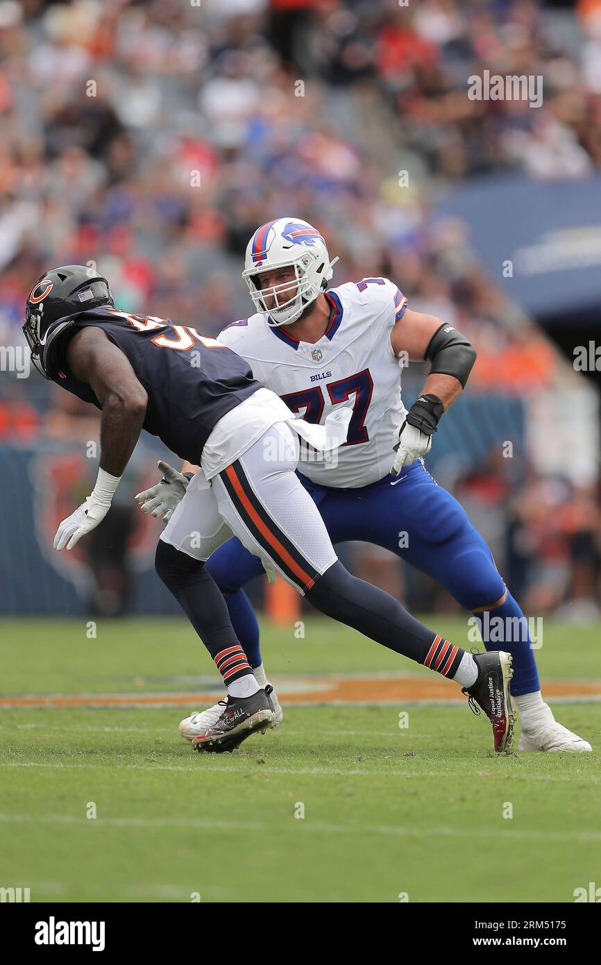 Buffalo Bills offensive tackle David Quessenberry (77) lines up during an  NFL football game against the Green Bay Packers, Sunday, Oct. 30, 2022, in  Orchard Park, N.Y. (AP Photo/Bryan Bennett Stock Photo - Alamy