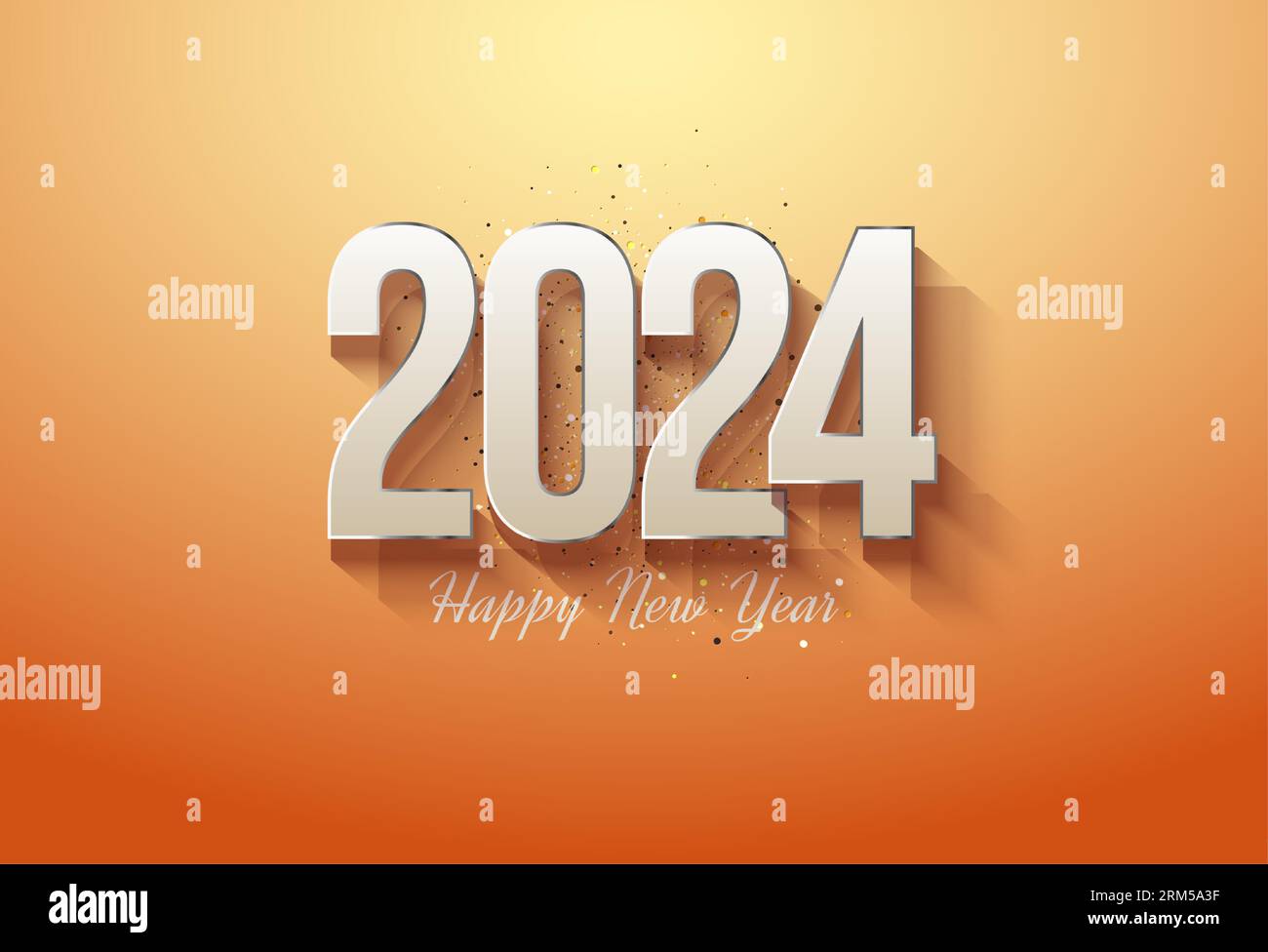 2024 new year celebration with very smooth number shading. vector ...