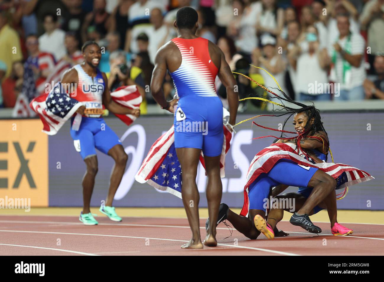 Budapest. 26th Aug, 2023. Sha'Carri Richardson (1st R) Of The United ...