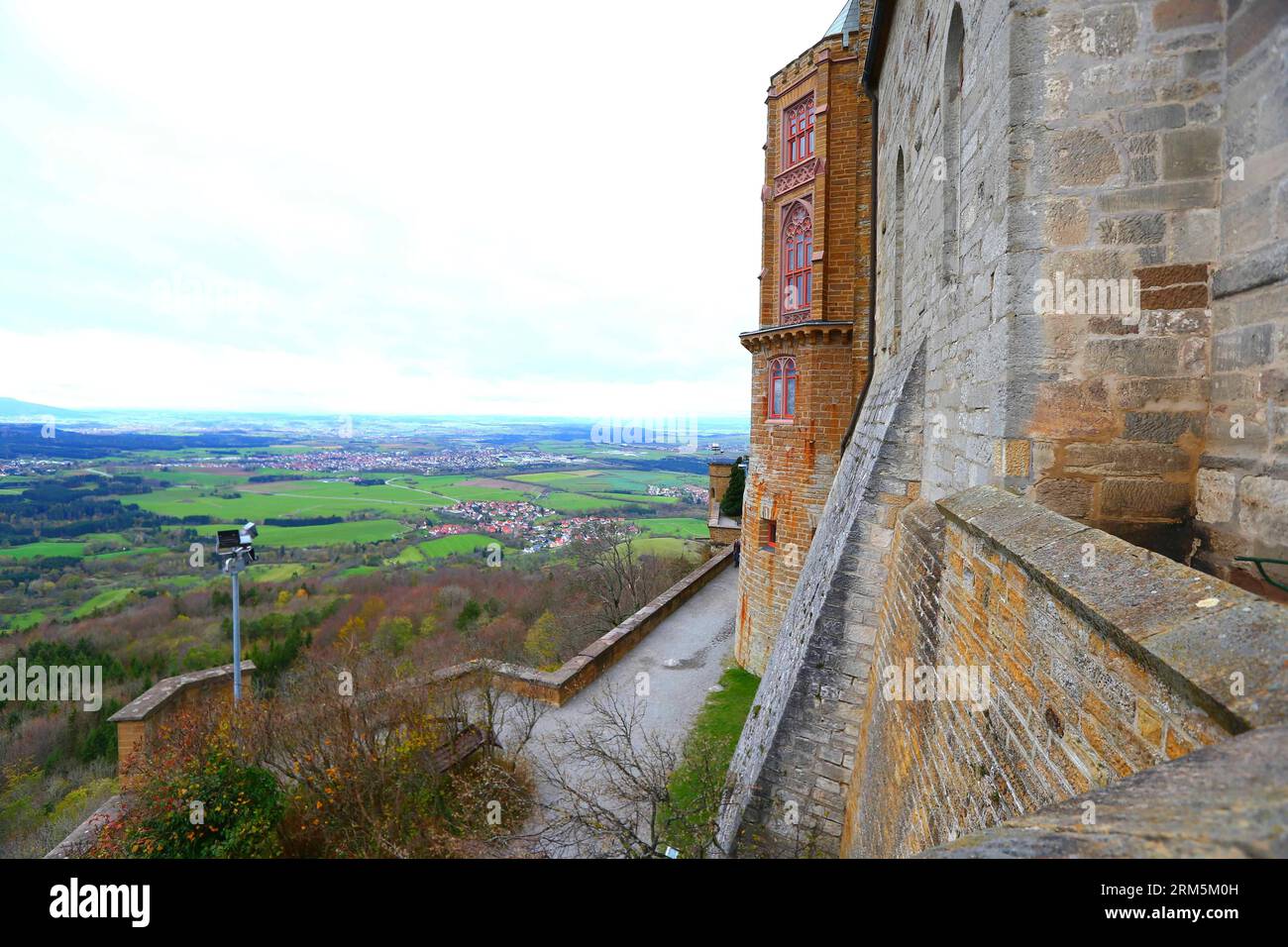 Bildnummer: 60684828  Datum: 02.11.2013  Copyright: imago/Xinhua Photo taken on Nov. 2, 2013 shows a part of the Burg Hohenzollern in Hechingen, Germany. Burg Hohenzollern is a castle considered to be the ancestral seat of the Hohenzollern family, which emerged in the Middle Ages and eventually became German Emperors. The castle was first constructed in the early 11th century and completely destroyed in 1423. The current version of the castle was rebuilt in mid-19th century. The castle becomes a popular tourist destination today as it is still privately owned by the descendants of the Hohenzol Stock Photo