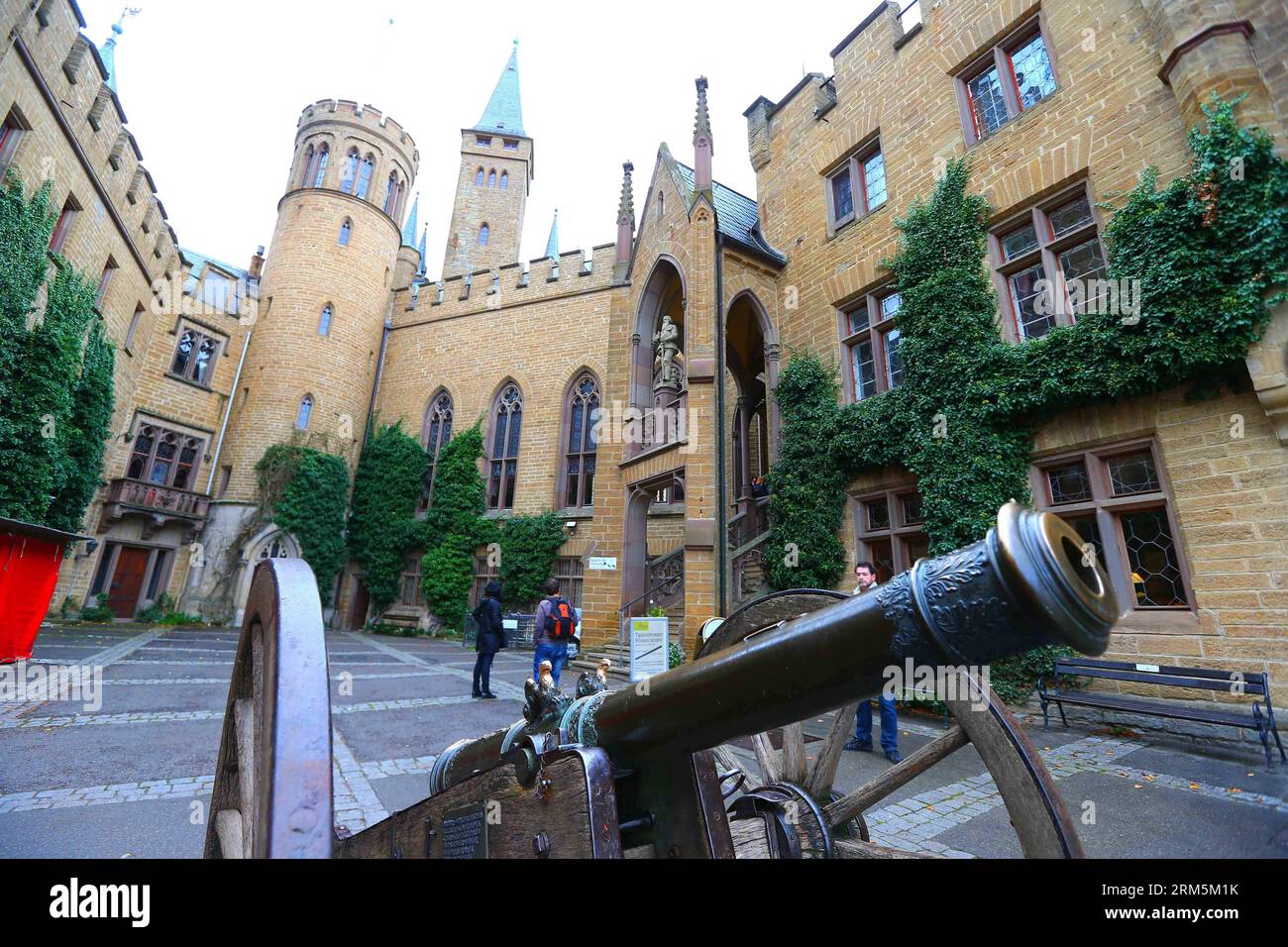 Bildnummer: 60684837  Datum: 02.11.2013  Copyright: imago/Xinhua Photo taken on Nov. 2, 2013 shows a part of the Burg Hohenzollern in Hechingen, Germany. Burg Hohenzollern is a castle considered to be the ancestral seat of the Hohenzollern family, which emerged in the Middle Ages and eventually became German Emperors. The castle was first constructed in the early 11th century and completely destroyed in 1423. The current version of the castle was rebuilt in mid-19th century. The castle becomes a popular tourist destination today as it is still privately owned by the descendants of the Hohenzol Stock Photo