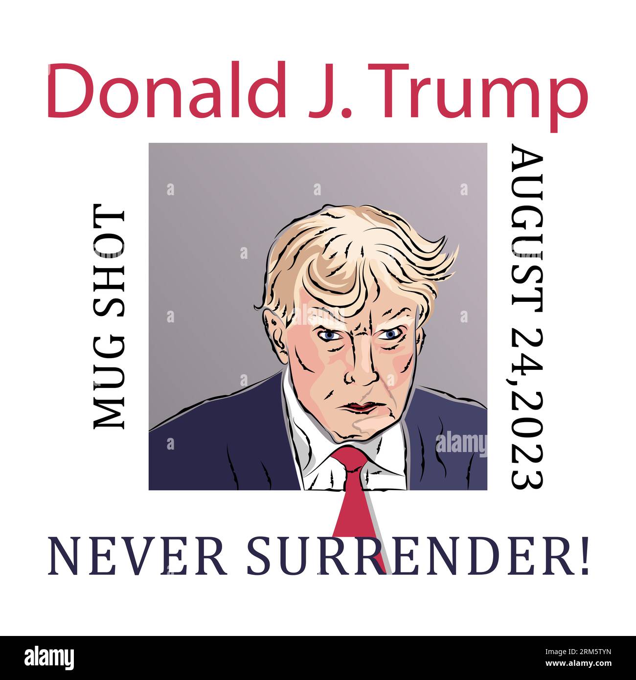 August 25, 2023 Trump tweeted that he had a prison mugshot photo Stock ...