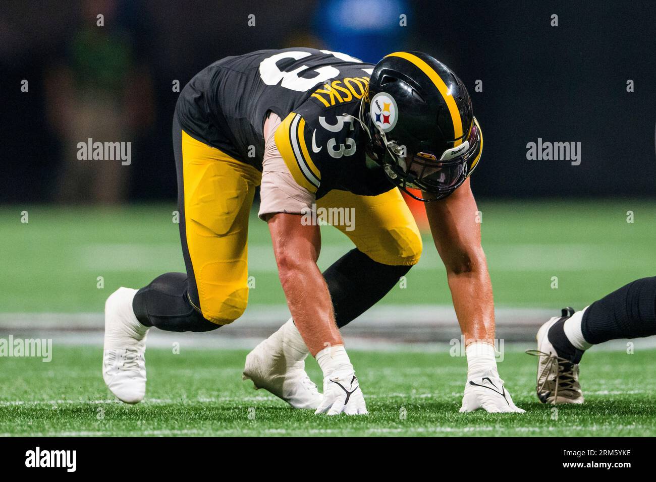 Pittsburgh Steelers linebacker Nick Kwiatkoski (53) lines up during the