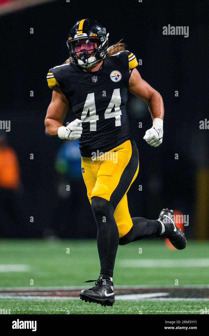 Pittsburgh Steelers linebacker Tanner Muse (44) works during the