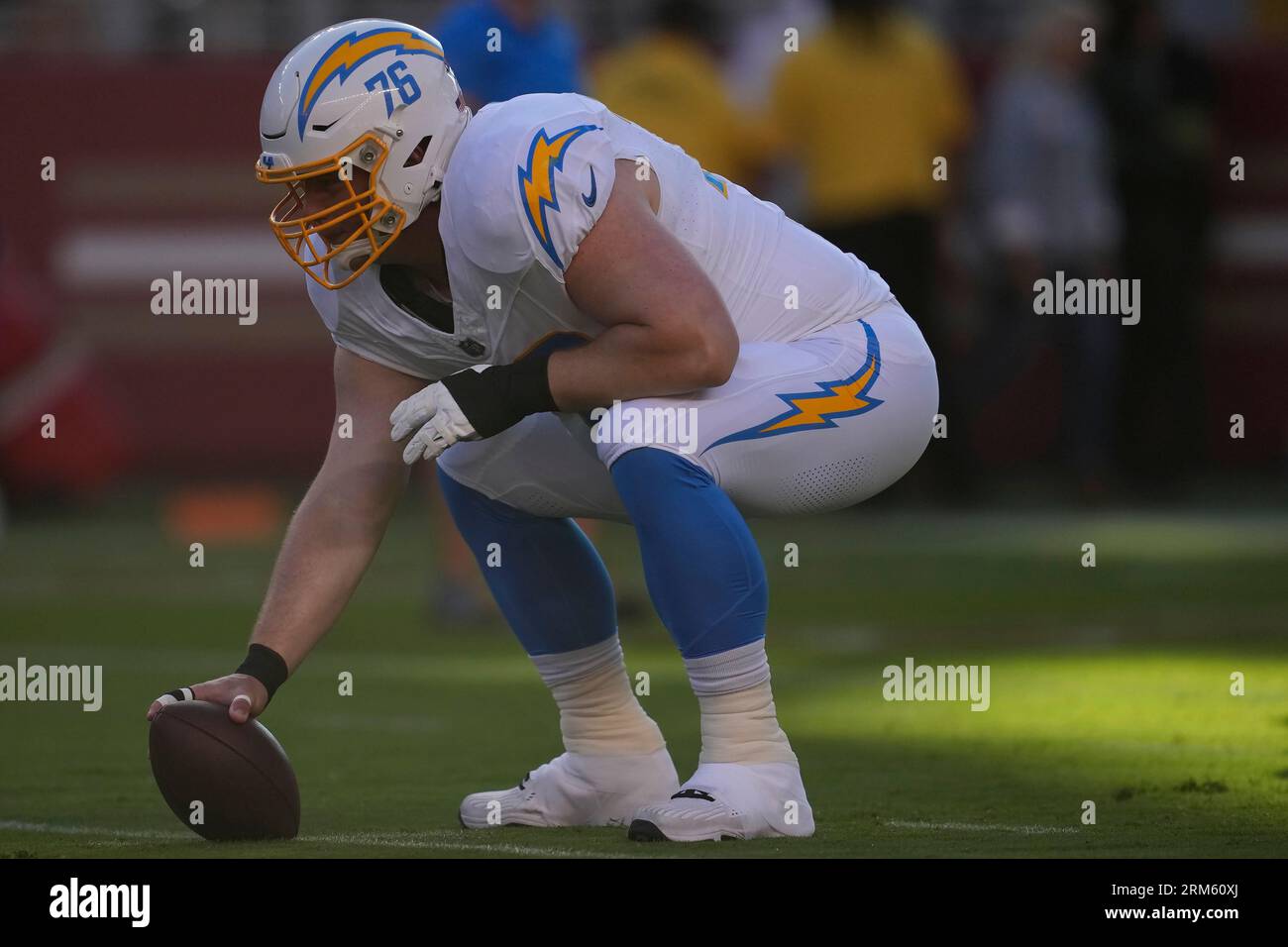 Los Angeles Chargers center Will Clapp before an NFL preseason football  game against the San Francisco 49ers in Santa Clara, Calif., Friday, Aug.  25, 2023. (AP Photo/Jeff Chiu Stock Photo - Alamy
