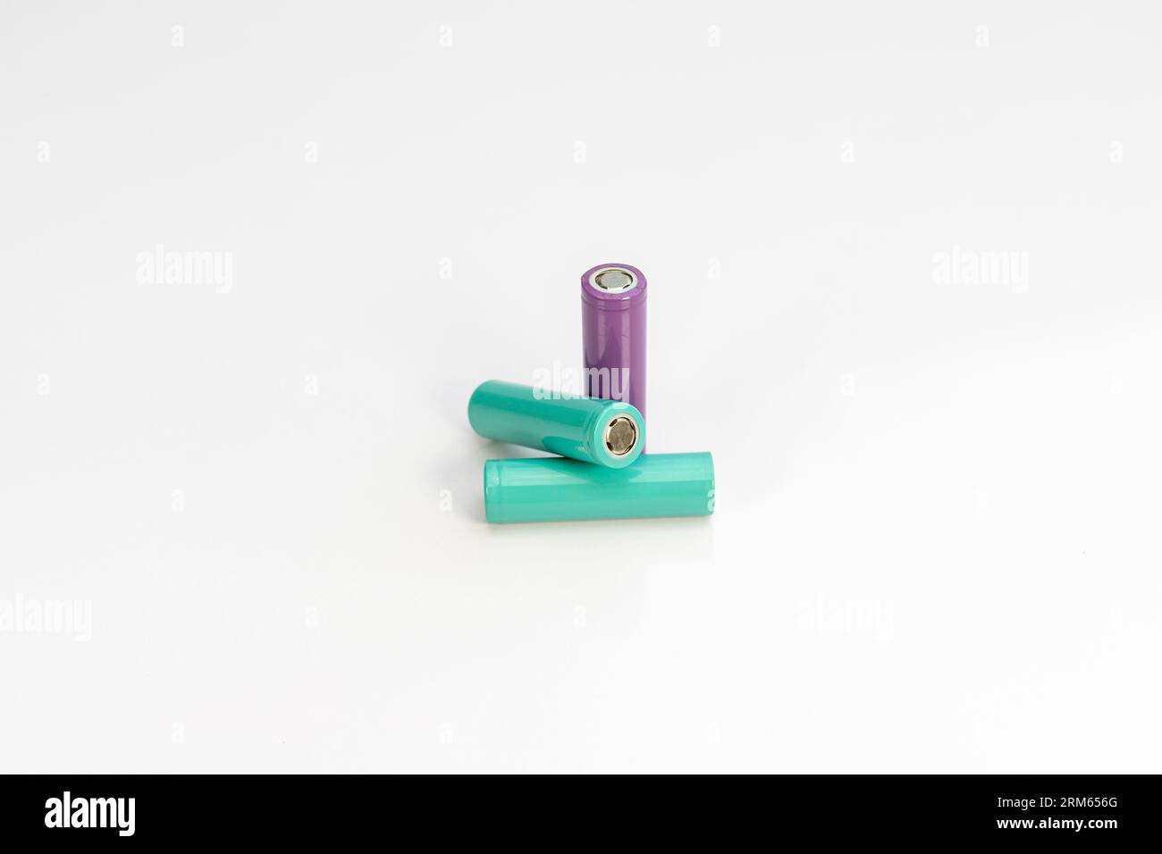 Rechargeable batteries on a white background Stock Photo Alamy