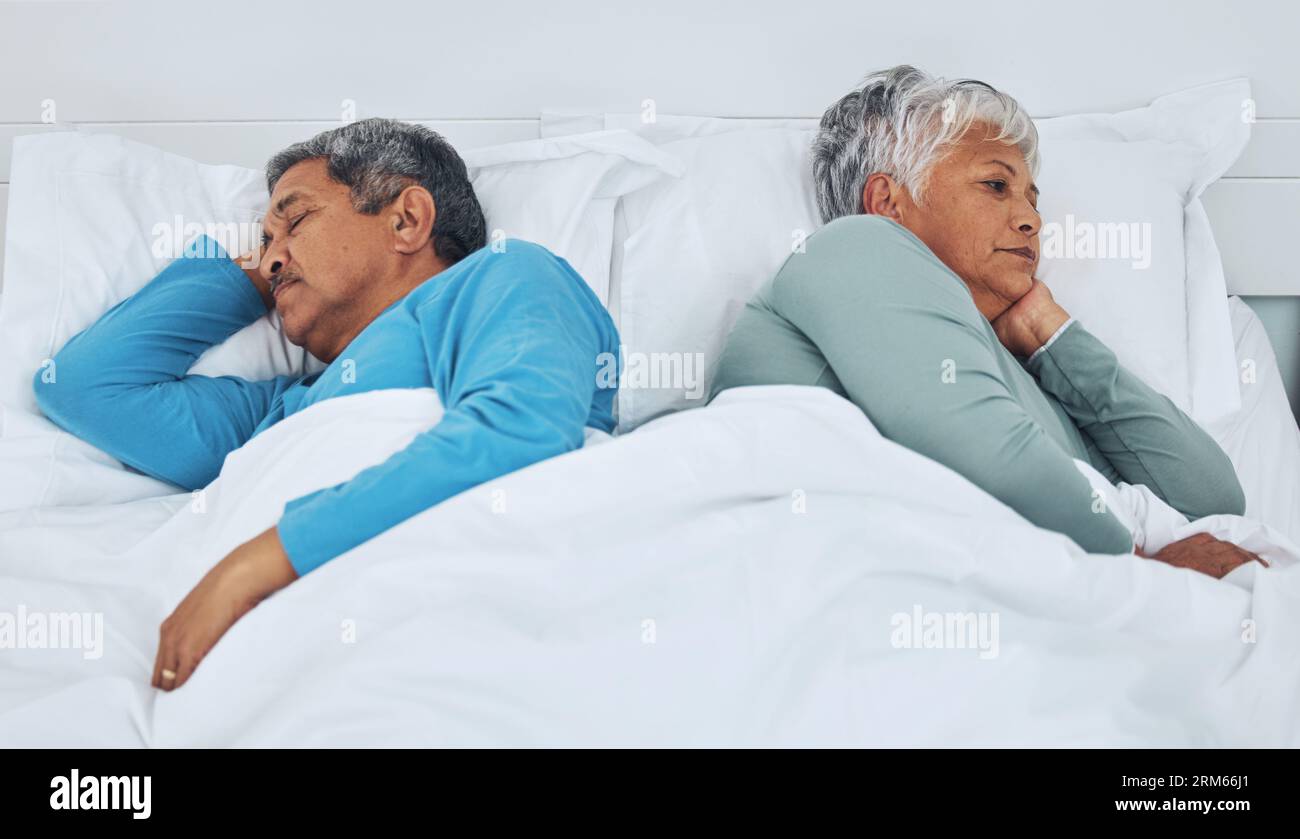 Annoyed senior woman insomnia hi-res stock photography and images - Alamy