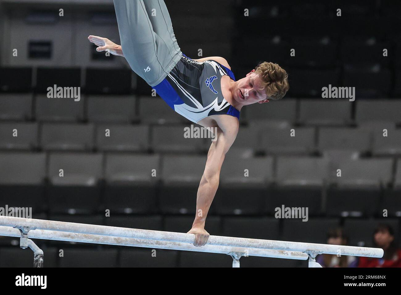 August 26, 2023 Patrick Hoopes of Air Force competes on the Parallel