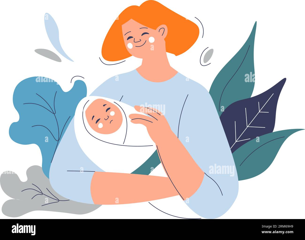 Infant bonding Stock Vector Images - Alamy