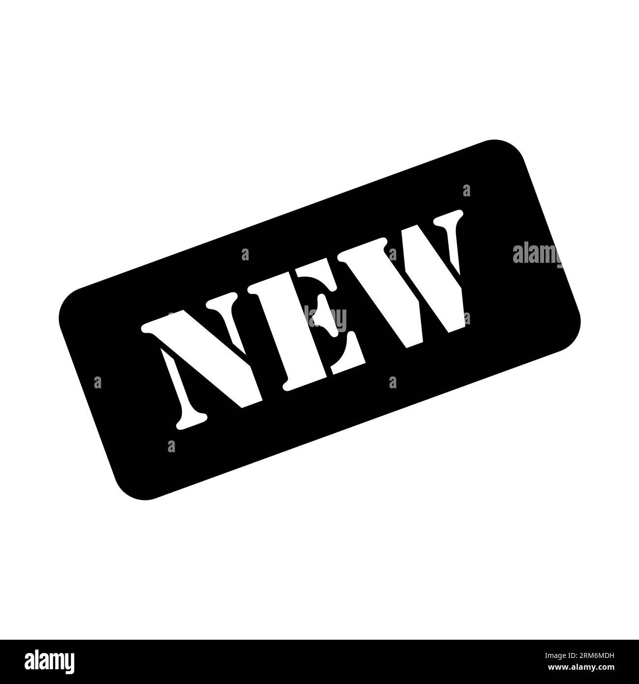 New stamp symbol, label sticker sign button, text banner vector